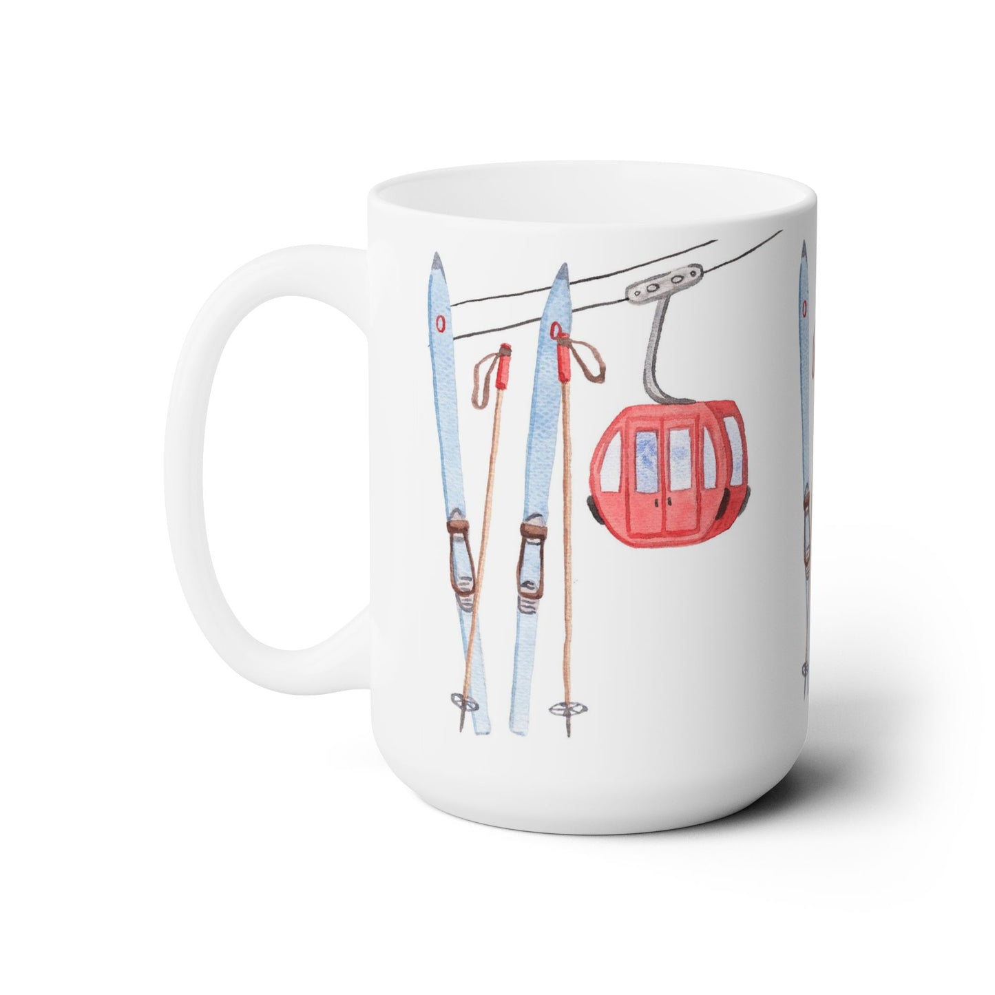 Hit The Slopes Skiing Ceramic Mug