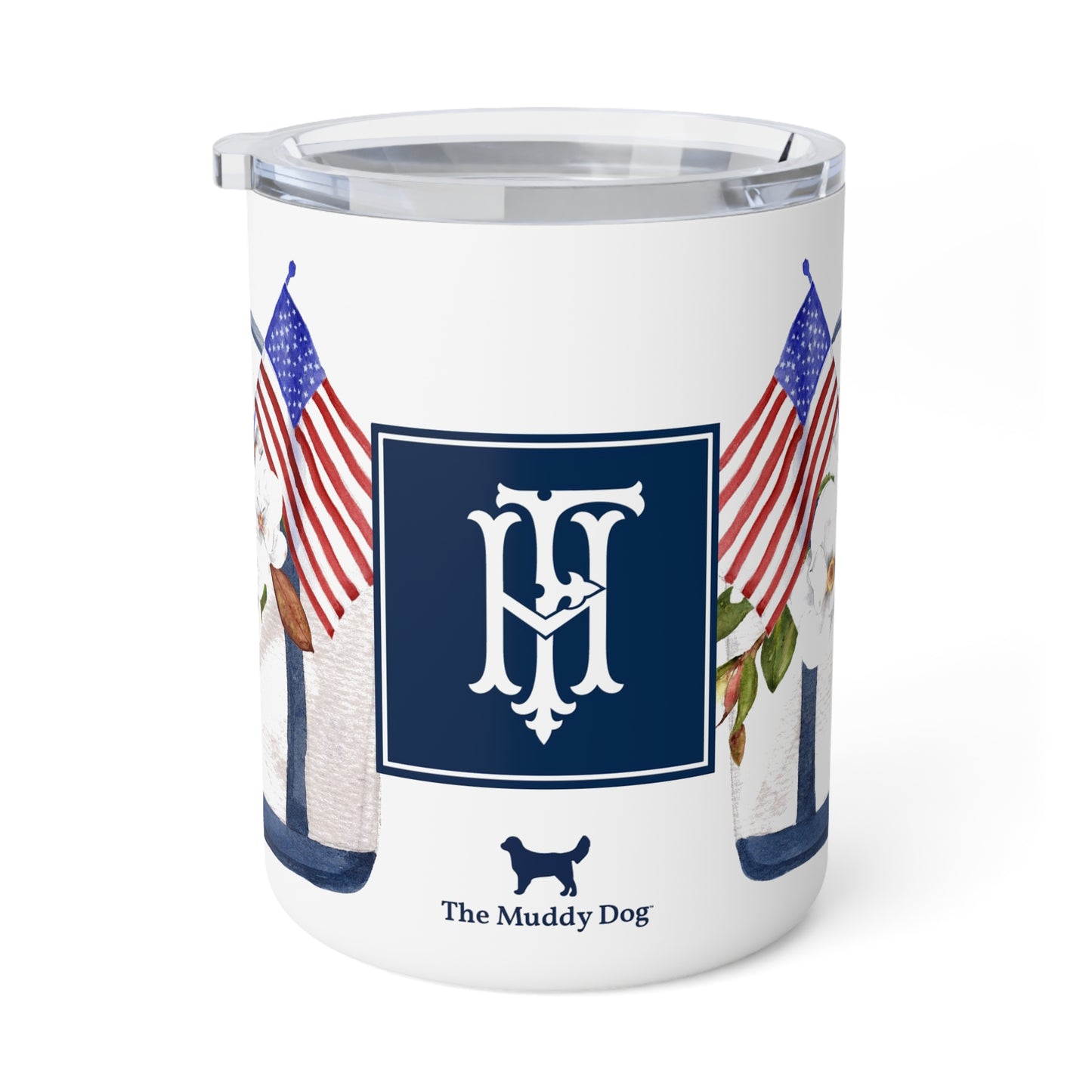 Southern Magnolia Patriotic Tote Insulated Travel Multi Mug With Optional Monogram