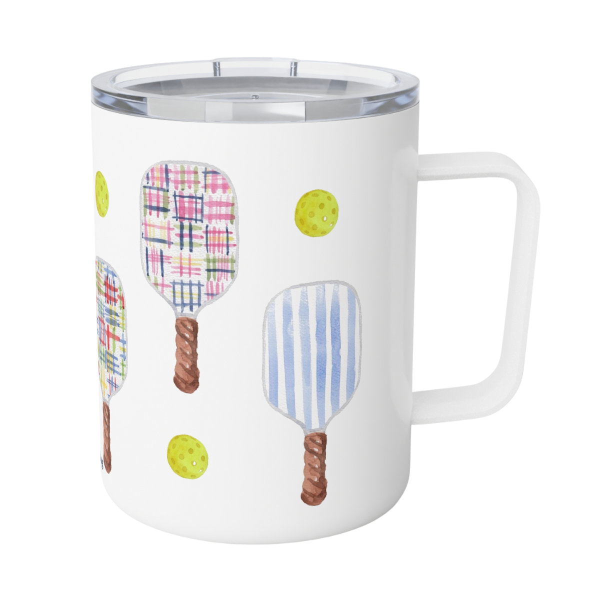 Pickleball Insulated Travel Multi Mug With Optional Monogram - Marblehead Madras