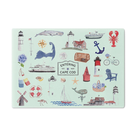 Tempered Glass Cutting Board - Cape Cod Forever!