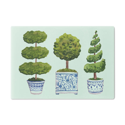 Tempered Glass Cutting Board - Westport Topiary