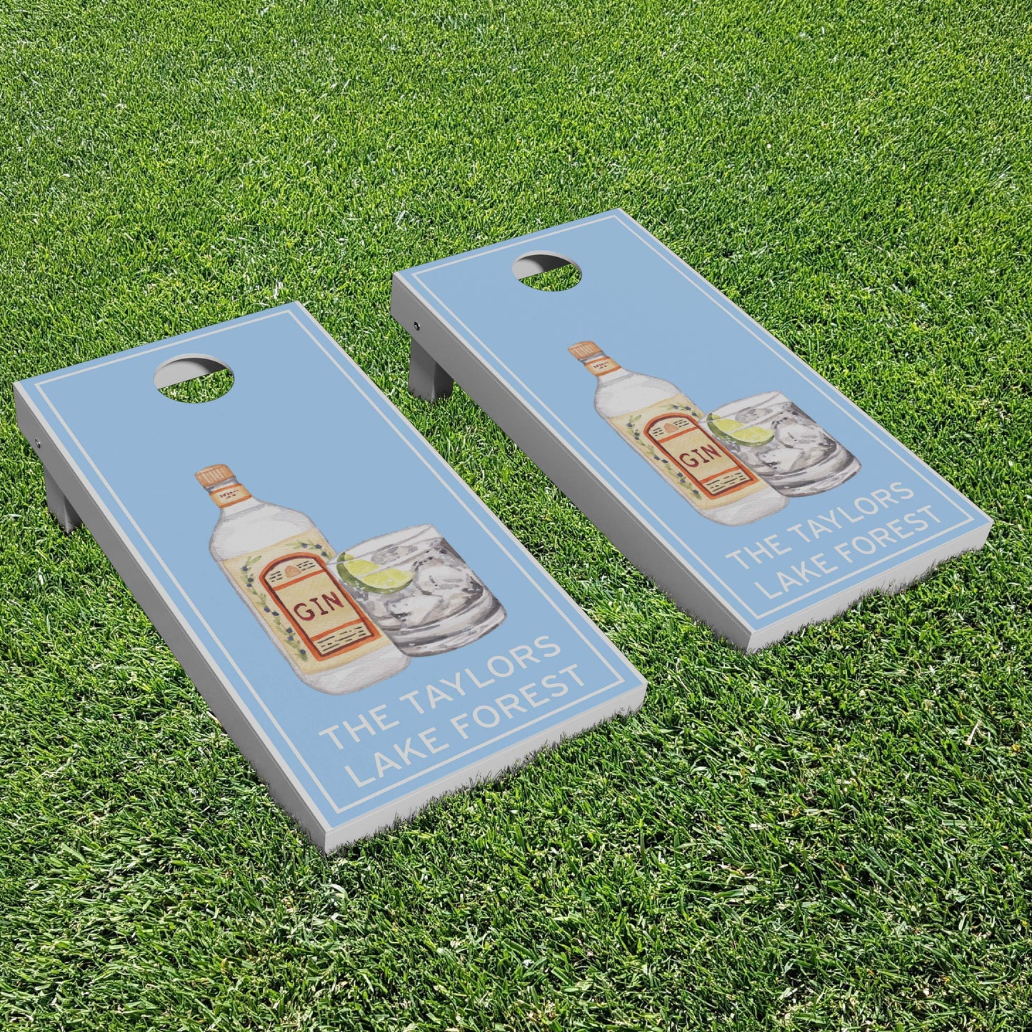 Luxury Personalized Gin and Tonic Eco-Friendly Cornhole Boards - A Perfect Gift!